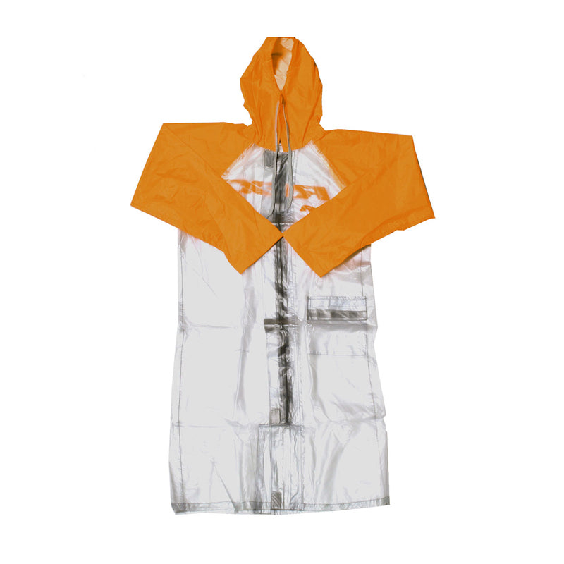 RFX Race Rain Coat Long (Clear/Orange) Size Adult 2XLarge | Femon Parts