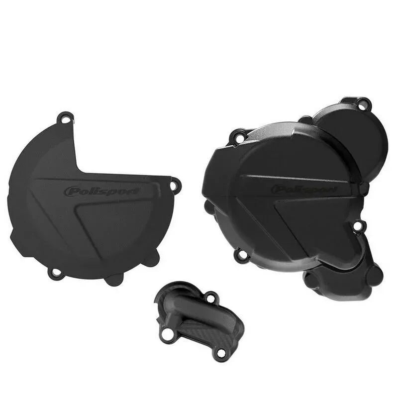 Polisport Clutch, Ignition And Water Pump Cover Protection Set - KTM 250 / 300 EXC / XC-W (17-22)