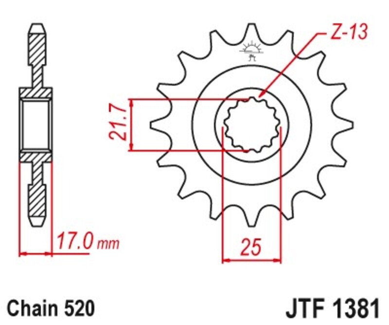 JT Front Sprocket JTF1381