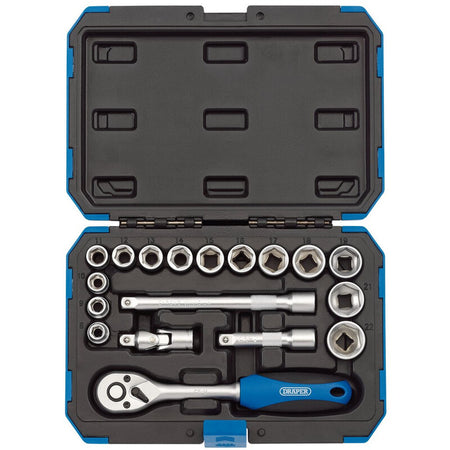 DRAPR METRIC SOCKET SET 3/8 18 PCS