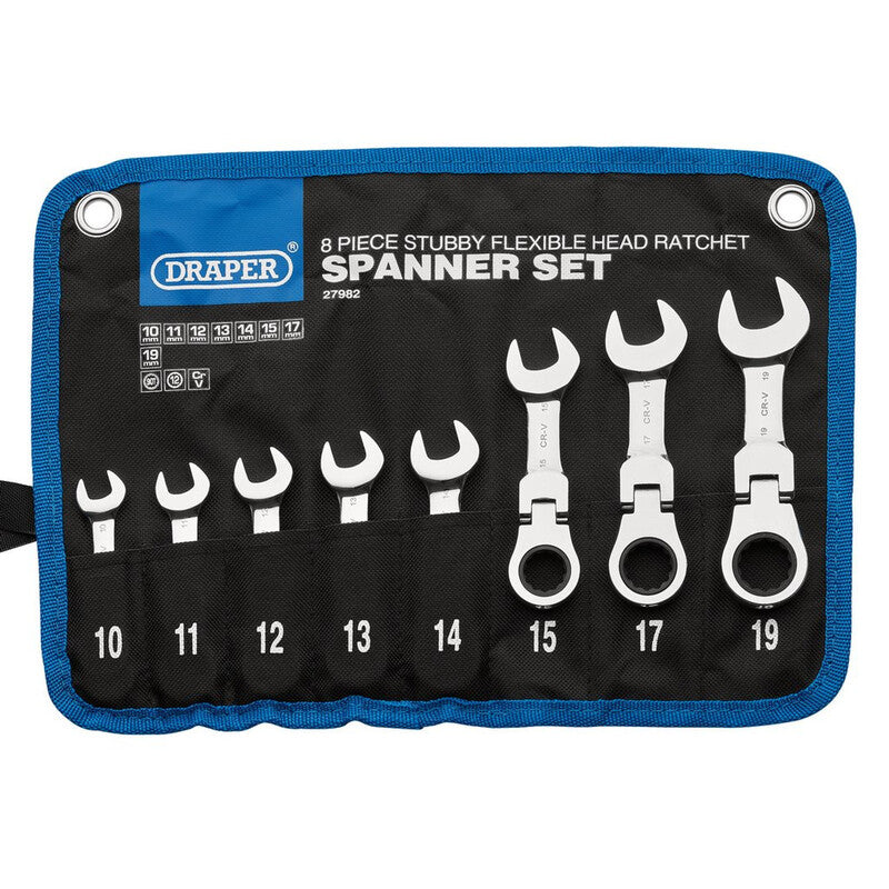 DRAPR HI-TORQ STUBBY FLEX HEAD RATCHET