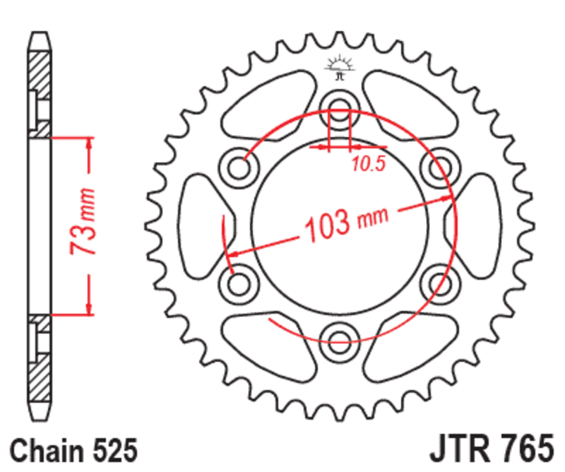 JT Rear Sprocket JTR765