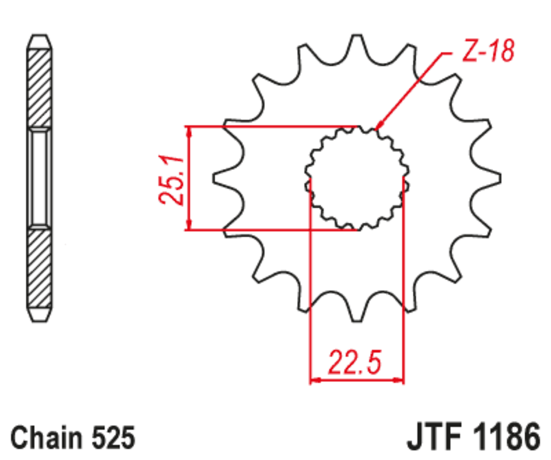 JT Front Sprocket JTF1186