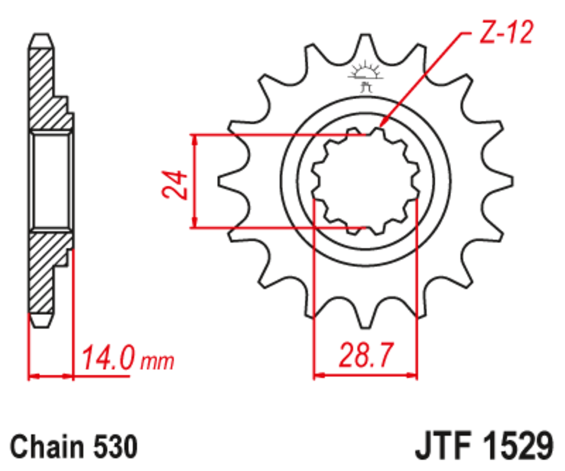 JT Front Sprocket JTF1529