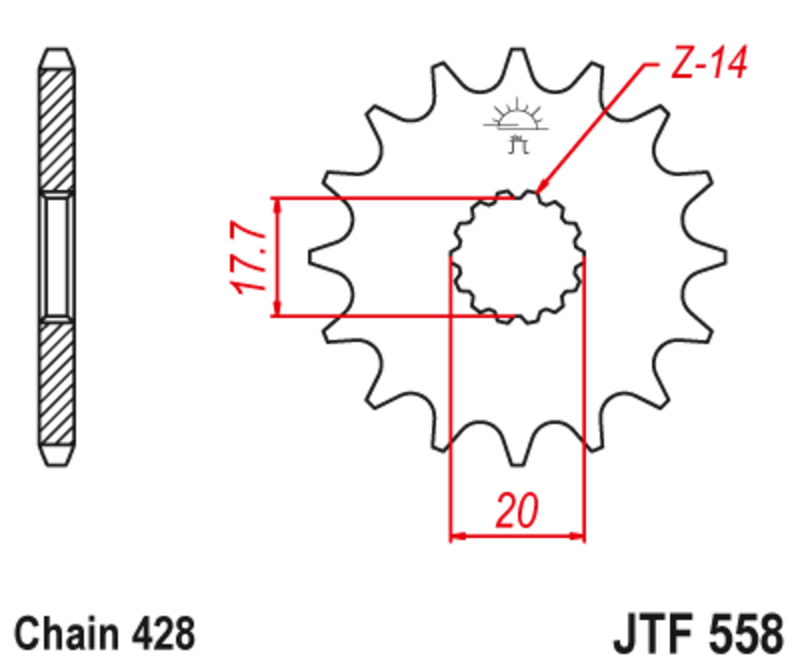 JT Front Sprocket JTF558