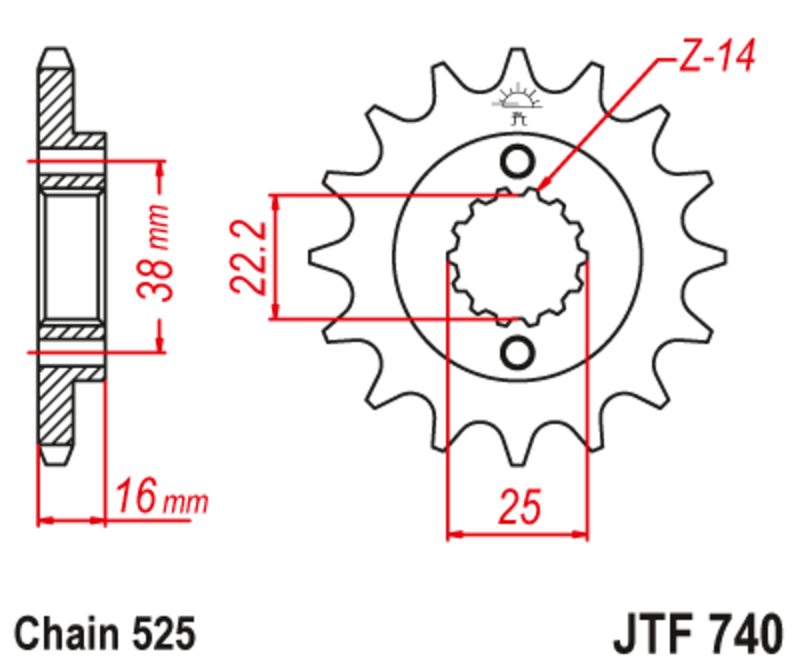 JT Front Sprocket JTF740