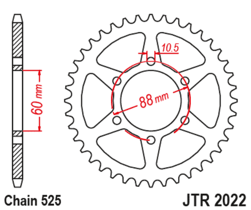 JT Rear Sprocket JTR2022
