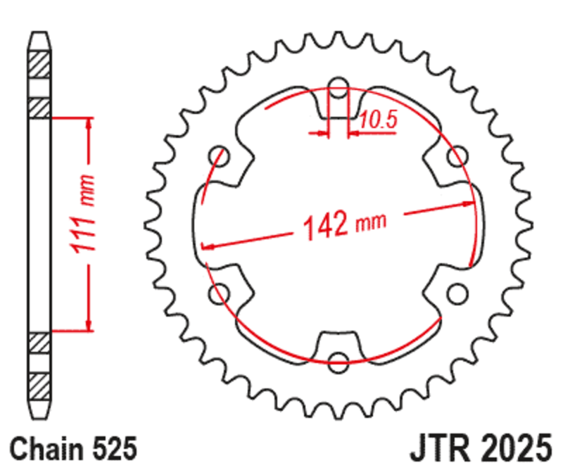 JT Rear Sprocket JTR2025