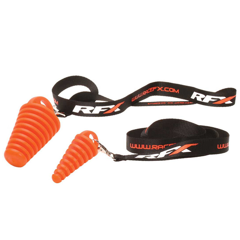 RFX Race 4-Stroke Exhaust Bung with Lanyard - Orange | Femon Parts
