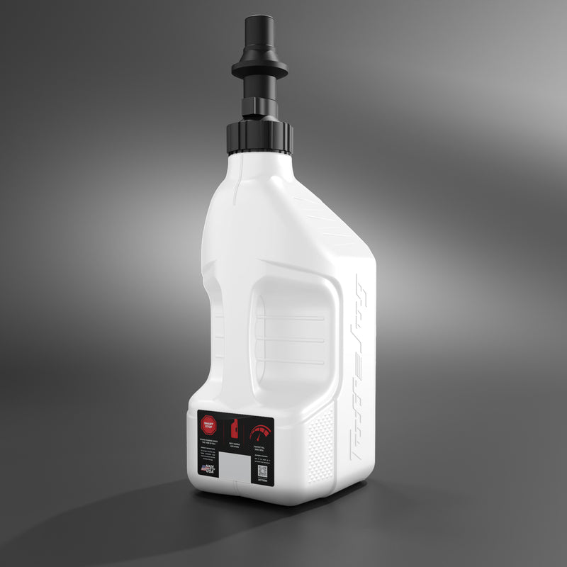 TUFFJ GAS CAN 10L RIPPER CAP G3, WHT/BLK