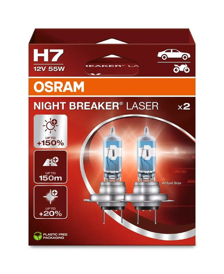 OSRAM H7 Night Breaker Laser Light Lampen 12V 55W PX26d - 2 stuks