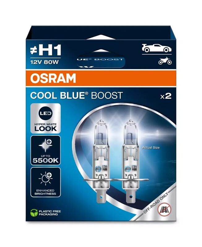OSRAM Cool Blue Boost Lamp H1 12V/80W - 2 stuks