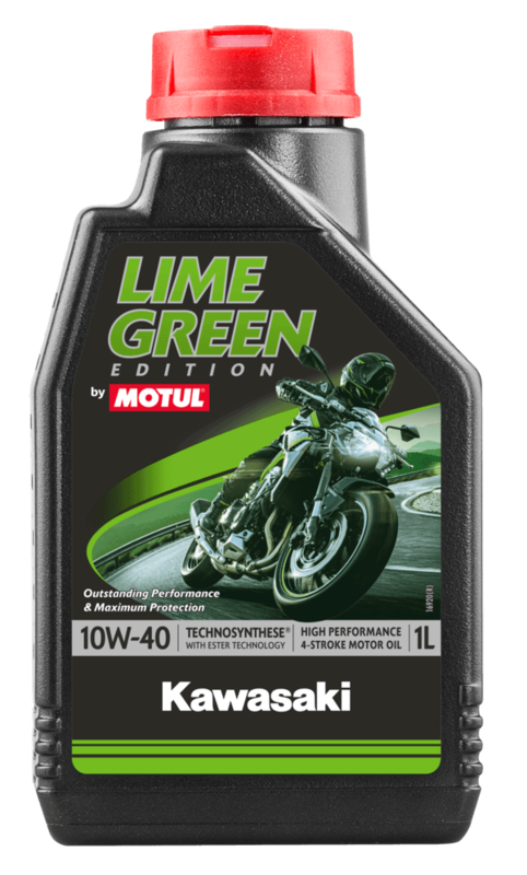 Motul Kawasaki Lime Green 4T Motor Oil 10W40