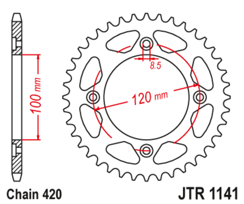 JT Rear Sprocket JTR1141