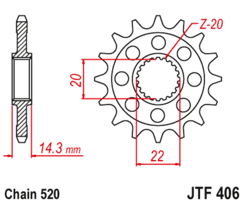 JT Front Sprocket JTF406