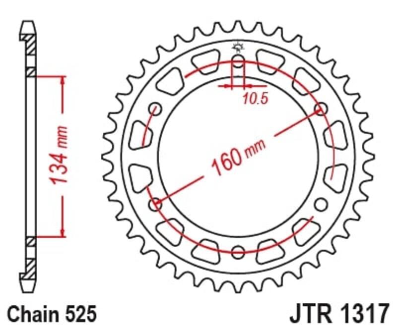 JT Rear Sprocket JTR1317