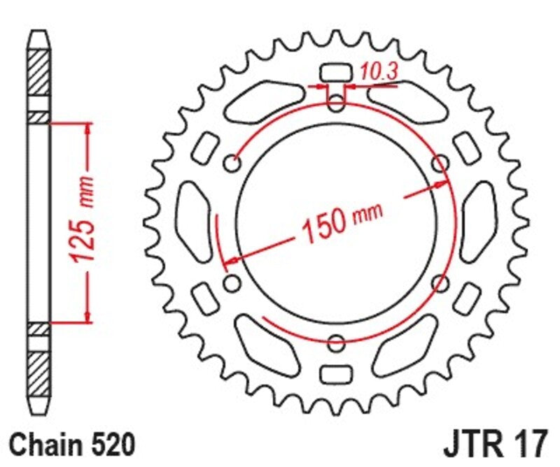 JT Rear Sprocket JTR17
