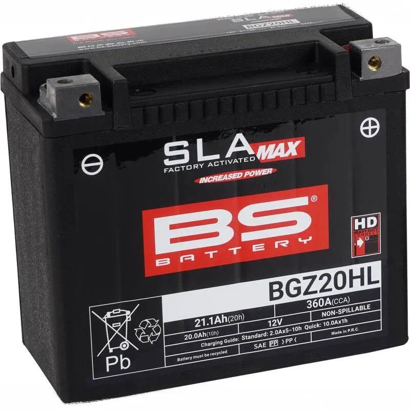 BS BATTERY SLA Max Battery Maintenance Free Factory Activated - BGZ20HL