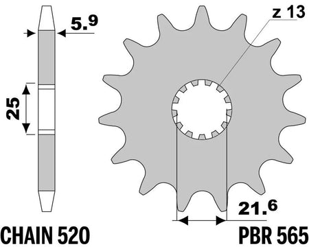 EK kettingkit 520 SRX2 14/50 – 114 schakels, PBR aluminium achtertandwiel – art. 3065735