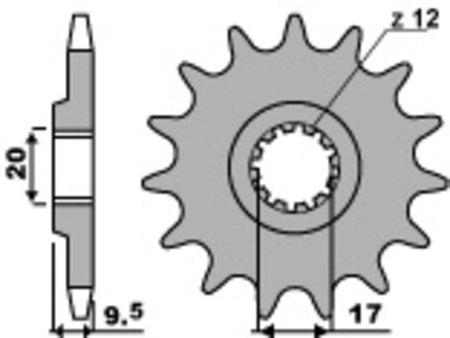 EK kettingkit 420 SH 14/48 – 112 schakels, PBR stalen achtertandwiel – art. 3065773
