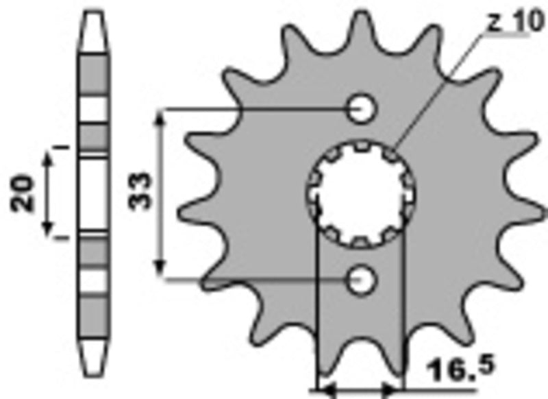 EK kettingkit 520 MRD7 13/48 – 114 schakels, PBR aluminium achtertandwiel – art. 3066013