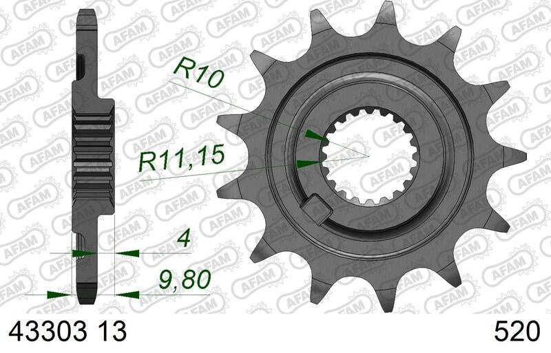 EK kettingkit 520 MRD7 13/49 – 112 schakels, PBR stalen achtertandwiel – art. 3066057