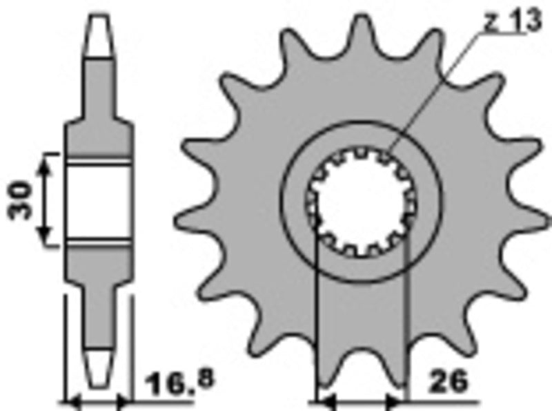 EK kettingkit 520 ZVX3 15/42 – 118 schakels, PBR aluminium achtertandwiel