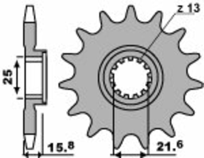 EK kettingkit 525 SRX2 15/40 – 108 schakels, PBR stalen achtertandwiel – art. 3066288