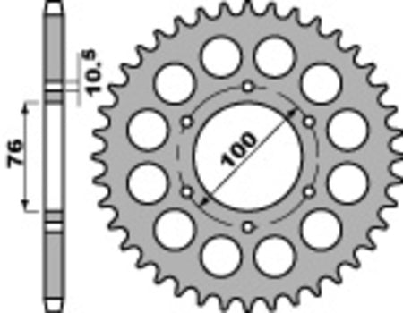 EK kettingkit 530 SRX2 16/42 – 108 schakels, PBR stalen achtertandwiel – art. 3066367