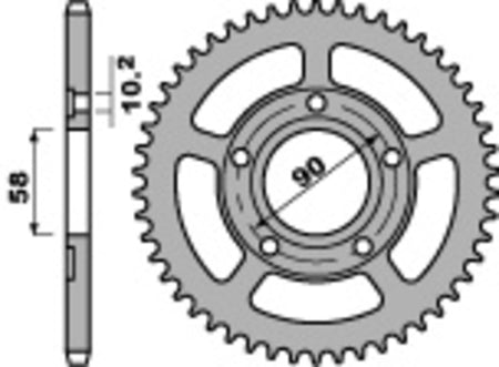 EK kettingkit 520 SRX2 14/40 – 108 schakels, PBR stalen achtertandwiel – art. 3066418