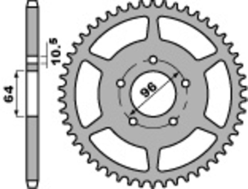 EK kettingkit 520 SRX2 13/37 – 106 schakels, PBR stalen achtertandwiel – art. 3066423
