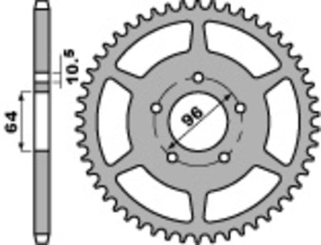 EK kettingkit 520 SRX2 13/37 – 106 schakels, PBR stalen achtertandwiel – art. 3066423