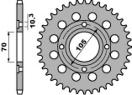 EK kettingkit 530 SRX2 17/38 – 96 schakels, PBR stalen achtertandwiel – art. 3066434