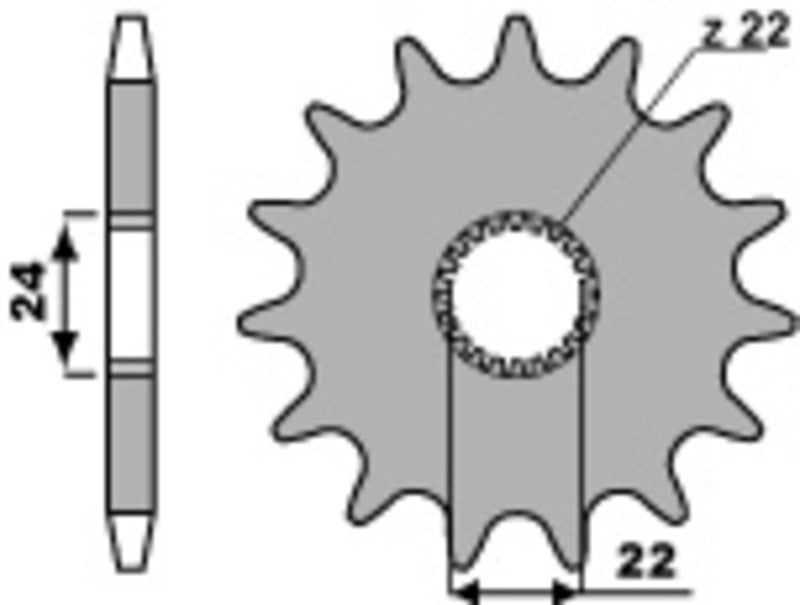 EK kettingkit 520 SRX2 17/40 – 106 schakels, PBR stalen achtertandwiel – art. 3066464