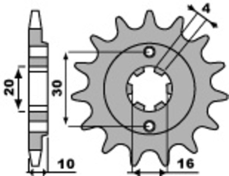 EK kettingkit 520 SRX2 13/42 – 108 schakels, PBR stalen achtertandwiel – art. 3066473