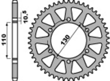 EK kettingkit 520 ZVX3 14/43 – 106 schakels, PBR stalen achtertandwiel – art. 3066577