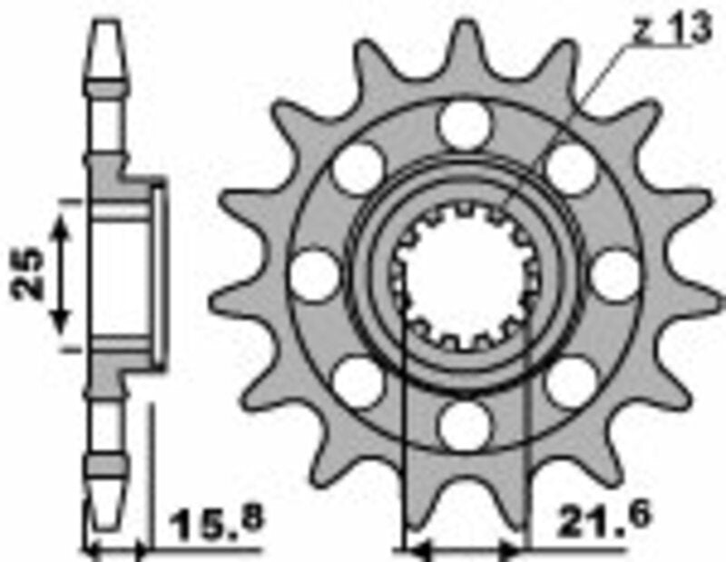 EK kettingkit 520 RRX 15/43 – 110 schakels, PBR stalen achtertandwiel – art. 3066593