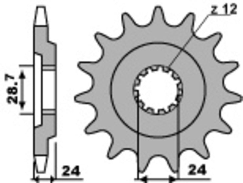 EK kettingkit 530 SRX2 17/45 – 110 schakels, PBR stalen achtertandwiel – art. 3066626