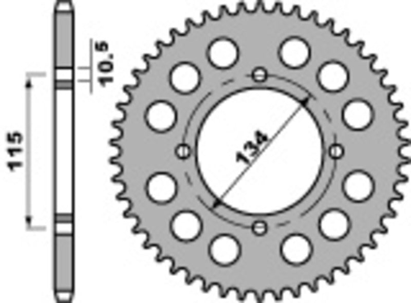 EK kettingkit 530 SRX2 15/46 – 104 schakels, PBR stalen achtertandwiel – art. 3066752
