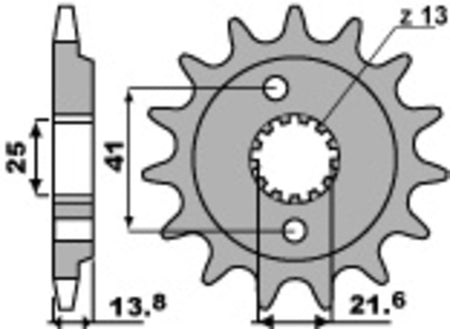 EK kettingkit 525 SRX2 15/48 – 118 schakels, PBR stalen achtertandwiel – art. 3066789