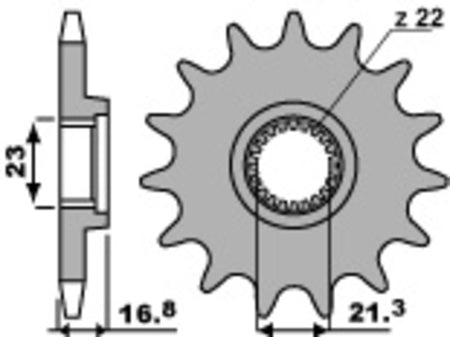 EK kettingkit 520 SRX2 16/48 – 110 schakels, PBR stalen achtertandwiel