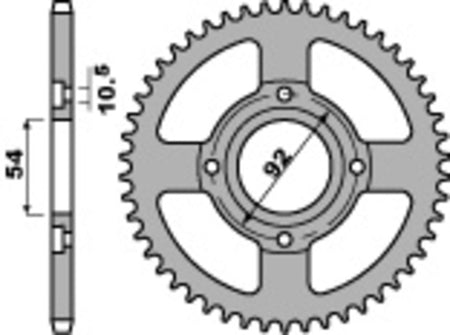 EK kettingkit 428 ZVX 14/49 – 120 schakels, PBR stalen achtertandwiel