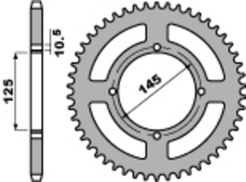EK kettingkit 520 SRX2 15/45 – 106 schakels, PBR stalen achtertandwiel – art. 3066880