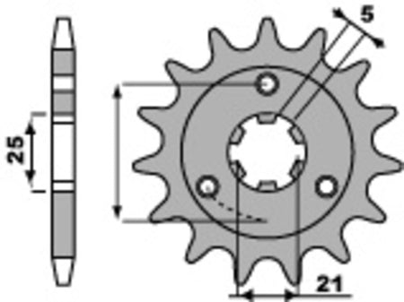 EK kettingkit 530 SRX2 16/39 – 102 schakels, PBR stalen achtertandwiel