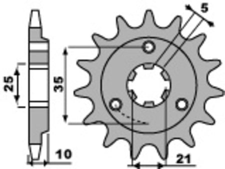EK kettingkit 525 SRX2 15/47 – 116 schakels, PBR stalen achtertandwiel – art. 3066947