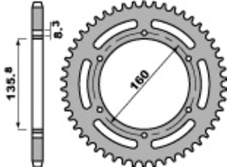 EK kettingkit 520 SRX2 16/47 – 110 schakels, PBR stalen achtertandwiel – art. 3066975