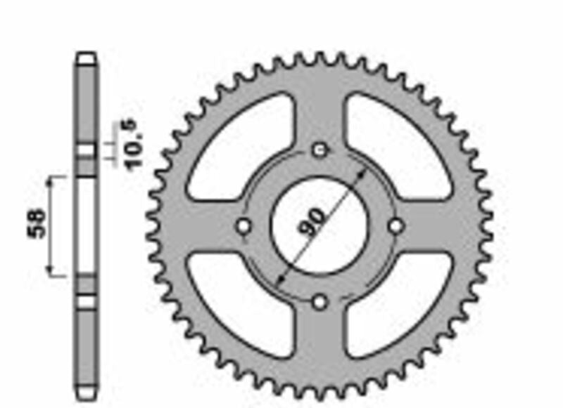 EK kettingkit 520 H 14/45 – 112 schakels, PBR stalen achtertandwiel