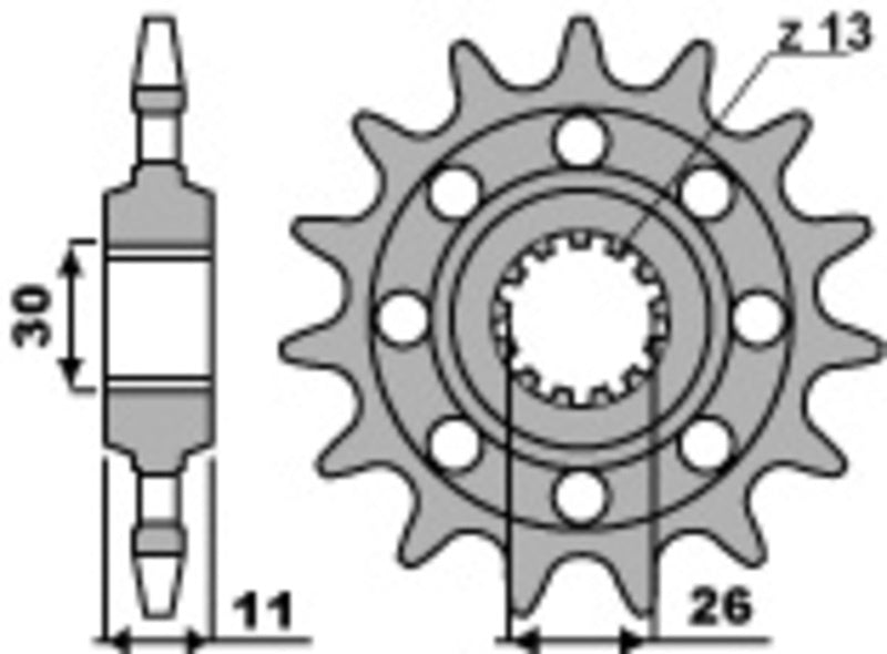 EK kettingkit 520 ZVX3 16/41 – 114 schakels, PBR stalen achtertandwiel – art. 3067019