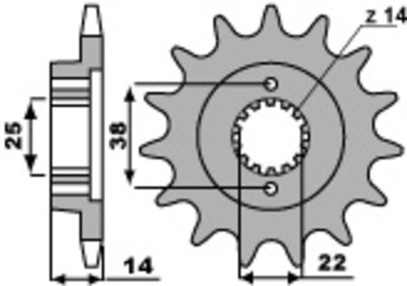 EK kettingkit 530 SRX2 15/46 – 108 schakels, PBR stalen achtertandwiel – art. 3067024