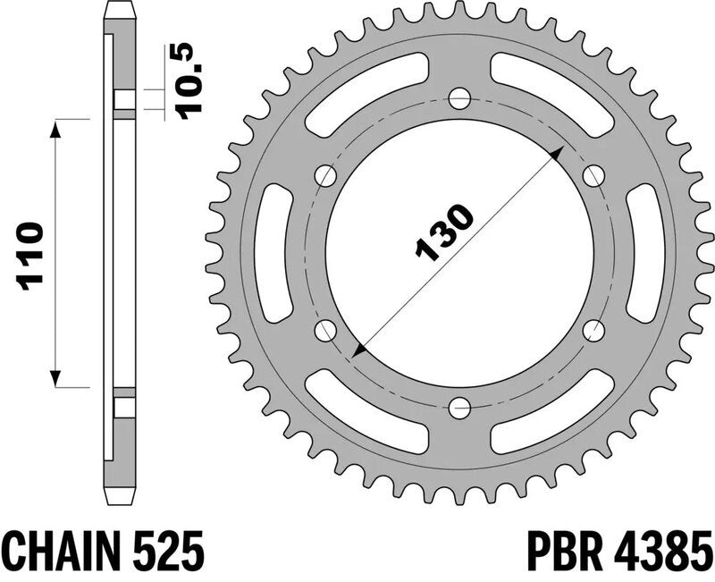 EK kettingkit 525 ZVX3 15/45 – 116 schakels, PBR stalen achtertandwiel – art. 3067080